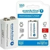 Akumulatorek 6F22 Li-Ion everActive 9V 550mAh su gniazdem USB-C