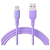 USB laidas Akyga USB-C - USB-A 1 m Violetinis (AK-USB-65)