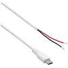 AKYGA USB type C m cable open version AK-SC-40 1m baltas