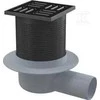 Alcadrain Trapas ALCAPLAST APV31BLACK, su juodos sp. NP grot., 105 x 105 mm, DN50, horizontalus