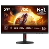 Monitorius AOC sertifikuotas U27G4R 27 colių greitas IPS UHD, 16:9, 120 Hz, 1 ms, 3840 x 2160, 400 cd/m2, 2x HDMI, juodas