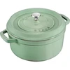 Apvalus ketaus puodas Staub - 2,6 l, mėtinis