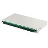 Art Assmann Electronic DIGITUS Šviesolaidinis jungiklis / FO patch panelis su įranga 19inch 1U 24x SC APC dx OS2 pigtails dėklo adapteriai pilkas