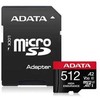 Atminties kortelė ADATA Micro SDXC 512 GB 10 klasės UHS-I/U3 A2 V30
