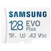 Atminties kortelė Samsung EVO Plus microSD 128 GB, Baltos spalvos