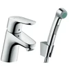 Baterija Hansgrohe Focus E2 su juodais plaukais, spalvos