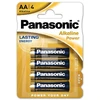 Baterija LR6/4BP (AA) PANASONIC Alcaline (4 lizdinė plokštelė)