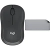 Belaidė kompiuterio pelė Logitech M240 Silent Bluetooth Mouse, grafito spalvos + Studio Series pelės kilimėlis