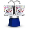 Bialetti Mini Express Kandinsky Kavavirė moka Mėlyna, Sidabrinė
