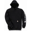 Carruzzo Carhartt Mid Signature Sleeve Logo Hoodie Juodas