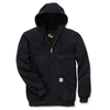 Visent Bluza Carhartt vidutinio svorio gobtuvas su užtrauktuku, juodas