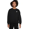 Vaikiškas džemperis Nike Sportswear Club Fleece, juodas