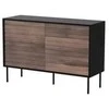 Cama Meble Lovos baldai Lova CORTINA 1D3S komoda 120x40x81 juodas/riešutmedžio riešutas