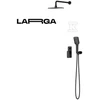 Cersanit RINKINYS B344 ZERO LARGE SU BATHBACK IR Juodas