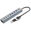 Carruzzo Conceptronic HUBBIES20G sąsajos šakotuvas USB 3.2 Gen 1 (3.1 Gen 1) Type-C 5000 Mbit/ai Pilka