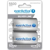 D / R20 Ni-MH everActive 5500 mAh Sidabrinis Line baterijos (2 vnt.)