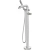Grindinis vonios maišytuvas su dušeliu Deante Silia Hexa BHS_F17M, Brushed steel