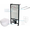 Potinkinis WC komplektas Deante Peonia 6in1, CDEA6ZPW, Baltas/Bianco