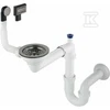 Sifonas granitinėms plautuvėms Deante Space-Saver ZXY_D949, Titanium