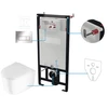 Potinkinis WC komplektas Deante Jasmin 6in1, CDJS6ZPW, Baltas/Chrome