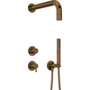 Potinkinis dušo komplektas Deante Silia NQS_C9XK, Brushed bronze