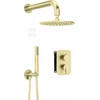 Potinkinis dušo komplektas Deante Silia+Box, BXYYCQSM, Brushed bronze