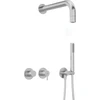 Potinkinis dušo komplektas Deante Silia NQS_F0XK, Brushed steel