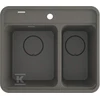 Granitinė virtuvinė plautuvė Deante Momi, ZKM_T503, Anthracite metallic