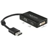 DeLOCK 0.16m DisplayPort/VGA+HDMI+DVI Juodas