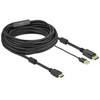 DELOCK HDMI M DisplayPort M 4K laidas 10m maitinamas USB AM juodas