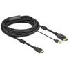 DELOCK HDMI M DisplayPort M 4K laidas 7m maitinamas USB A M juodas