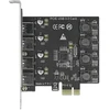 DLC PCI Express x1 Karte zu 4 x extern USB Typ-A Buchse USB 5 Gbps