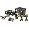 DeWalt DCK429P3T-QW Rinkinys Combo DCD805+DCG405+DCH273+DCF850, 18V Juodas, Geltonas