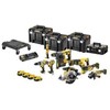 Komplektas Combo 8 akumuliatoriniai įrankiai 18 V ličio jonų XR 4x5.0Ah, DCD996, DCF887, DCS565, DCS367, DCS356, DCH273, DCG405, DCL050, TStak DeWalt [DCK853P4T-QW] 3 dėžės ir vežimėlis