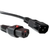 MicroConnect Assmann Electronic ASM IEC-PC1021 maitinimo kabelis, kištukas C14, Ho5VV-F 3 X 1.00mm2 iki C13 IEC LOCK, 2m juodas