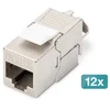 „Digitus Modulis CAT 6A Keystone“ ekranuota, be įrankių montuojama jungtis - 12 vnt.