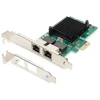 DIGITUS KARTA SIECIOWA PCIE su laidu 2X RJ45 GIGABIT 10/100/1000MBPS LOW PROFILE DN-10132