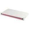 Digitus FO komutacinė panelė su įranga 19'' 1U, 24x LC dx, OM4, adapteriai, stumdoma, pilka