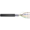 Digitus Professional Assmann Electronic DIGITUS Montavimo kabelis želė užpildytas lauko kat.6 F/UTP Fca kietas laidas AWG 23/1 PE 305m juodas ritė