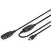 Digitus USB 3.0 SuperSpeed ilginimo kabelis 15 m, USB A/USB A M/F, aktyvus, juodas, 15 m