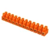 Duwi 34577 Gnybtų blokas 12 takelių 2,5 mm2 oranžinis 34577