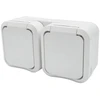 Duwi 60225 Aqua Pro IP55 ant paviršiaus montuojamas dvigubas lizdas su įžeminimu, baltas, 60225