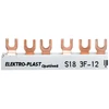 Elektro Plast 45.388 Prijungimo šyna 3P 63A 12mm2 šakutė (18mod.) 3F S18 3F-10 45.388