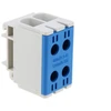 Elektro Plast 48.250 Paskirstymo blokas-šakos 2x1 polių AL/CU 2.5-50mm2 mėlynas plokščias montavimas ir TH bėgis WLZ35/2x50/n 48.250