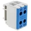 Elektro Plast 48.250 Paskirstymo blokas-šakos 2x1 polių AL/CU 2.5-50mm2 mėlynas plokščias montavimas ir TH bėgis WLZ35/2x50/n 48.250