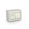Elektro-Plast Vienas lizdas + dvigubas ant paviršiaus montuojamas jungiklis GPW2N IP55 AQUA55 55.29