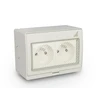 Elektro-Plast Dvigubas paviršius montuojamas lizdas G2N IP55 AQUA55 55.35