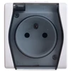 Elektro Plast Nasielsk Elektro-Plast Hermes2 Single- su / U hermetizuotas lizdas su dūmtraukiu 16A IP44 balta (1021- 01)