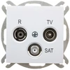Elektro Plast Nasielsk 1453-10 Sentia RD/TV/SAT antenos lizdo antgalis be rėmelio IP20 baltas 1453-10