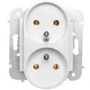 Elektro Plast Nasielsk Elektro-Plast Dvivietis lizdas Carla 2x2P + Z su / U, baltas (1743- 10)